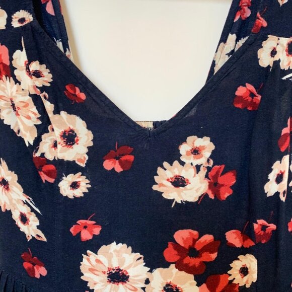 Hollister Sz S Womens Dress Navy Floral sleeveless - Picture 6 of 6
